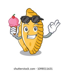 With ice cream pastel character cartoon style