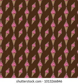 Ice cream pattern background