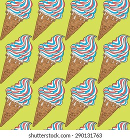Ice cream pattern background image
