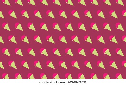 ice cream pattern. blue red background. Vector