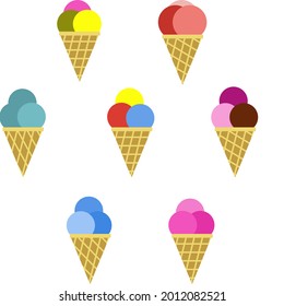 ice cream pattern color full