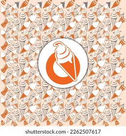 Diseño de patrones de helados, diseño de color helado naranja