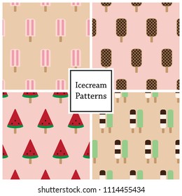 Ice cream pattern design for summer