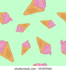 ice cream pattern made in vector