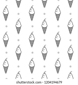 
ice cream pattern on a white background