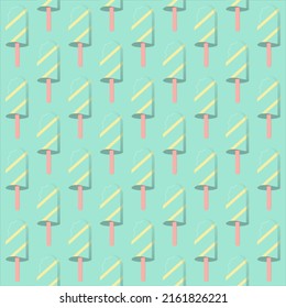 Ice Cream Pattern In Pistachio, Strawberry And Lemon Sorbet Colors Can Be Used For Fashion And Textile Design, Home Decor, Marketing, Advertising And Web Graphic Design,book Covering And Gift Wrapping