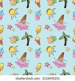 Videos de verano impresos con patrón de helado