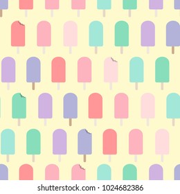 Ice cream pattern. Seamless background. Vector,Pantone.