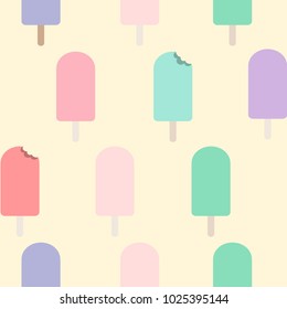 Ice cream pattern. Seamless background. Vector,Pantone.