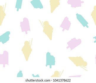 Ice cream pattern seamless , retro ice cream background. Summer food concept