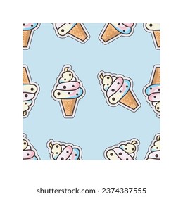 Vektorgrafik von Eis-Cream-Mustern