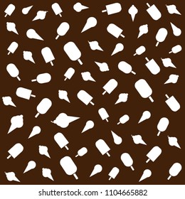 Ice cream pattern, texture, vector illustration.