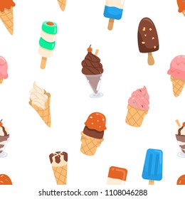 Ice Cream Pattern with variety of flavors