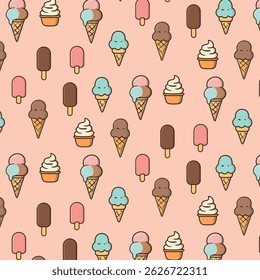 Ice Cream Pattern Vector Design