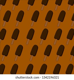 Ice cream pattern - vector illustration