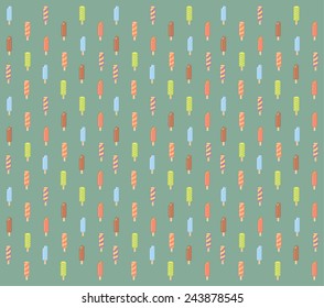 Ice cream pattern - vector illustration.