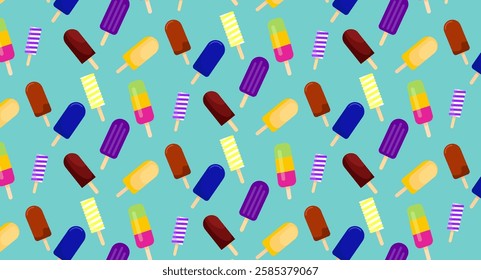 ice cream pattern, vector illustration