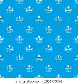 Ice cream pattern vector seamless blue repeat for any use