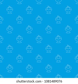 Ice cream pattern vector seamless blue repeat for any use