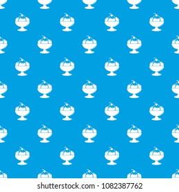 Ice cream pattern vector seamless blue repeat for any use