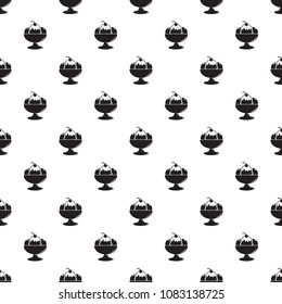 Ice cream pattern vector seamless repeating for any web design