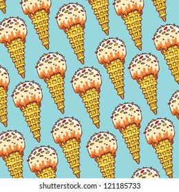 ice cream pattern. vintage background
