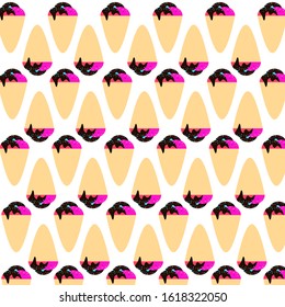 ice cream pattern with a white background