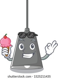 With ice cream pendant lamp stuck to cartoon wall
