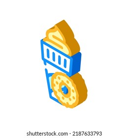 ice cream pineapple isometric icon vector. ice cream pineapple sign. isolated symbol illustration