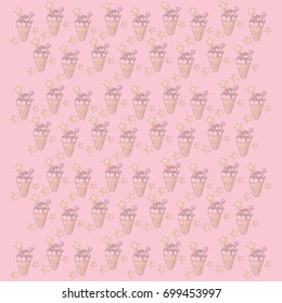 Ice cream with pink background
