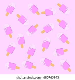 ice cream pink pattern vector eps10