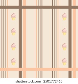 Ice Cream pinky brown background