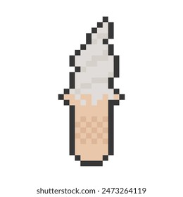 ice cream pixel art for dynamic digital projects and designs.