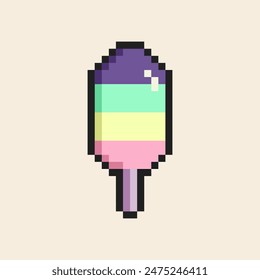 ice cream pixel art for dynamic digital projects and designs.