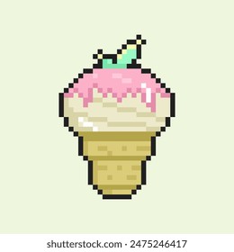 ice cream pixel art for dynamic digital projects and designs.