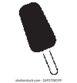 ice cream pixel icon, 8-bit. Vector illustration on a white background.