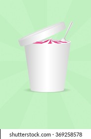 Ice cream Plastic Container. Vector illustration