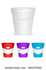 Ice cream Plastic Container. Vector illustration