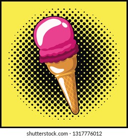 ice cream pop art style