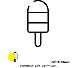 Ice Cream Pop Vector Line Icon