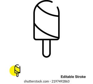 Ice Cream Pop Vector Line Icon