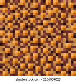 Ice cream popsicle coated with chocolate texture pixel art. Seamless pattern background.