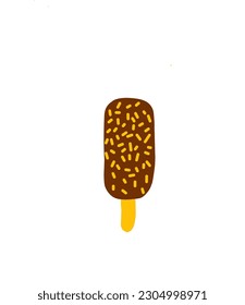 Estilo de dibujo a mano de palas de helado. Doodle de helado
