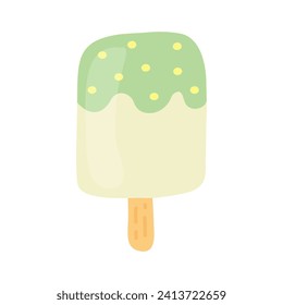 Ice cream popsicle hand drawn vector illustration isolated on white background.