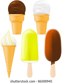 Ice Cream and Popsicle on a stick