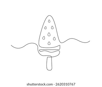Ilustração de desenho de contorno de picolé de sorvete. um desenho de linha contínua de sorvete.