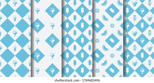 El conjunto de los tonos crema de hielo y popsicle es impecable. (Se incluyen los swatches de patrón)