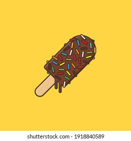 Papel de helado con vectores de rociadores para el Día de la Espolvorea el 23 de julio. Símbolo de refresco frío dulce