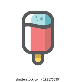Ice Cream Popsicle Vector icon Cartoon illustration