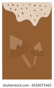 Ilustração de fundo do folheto de cartaz de sorvete